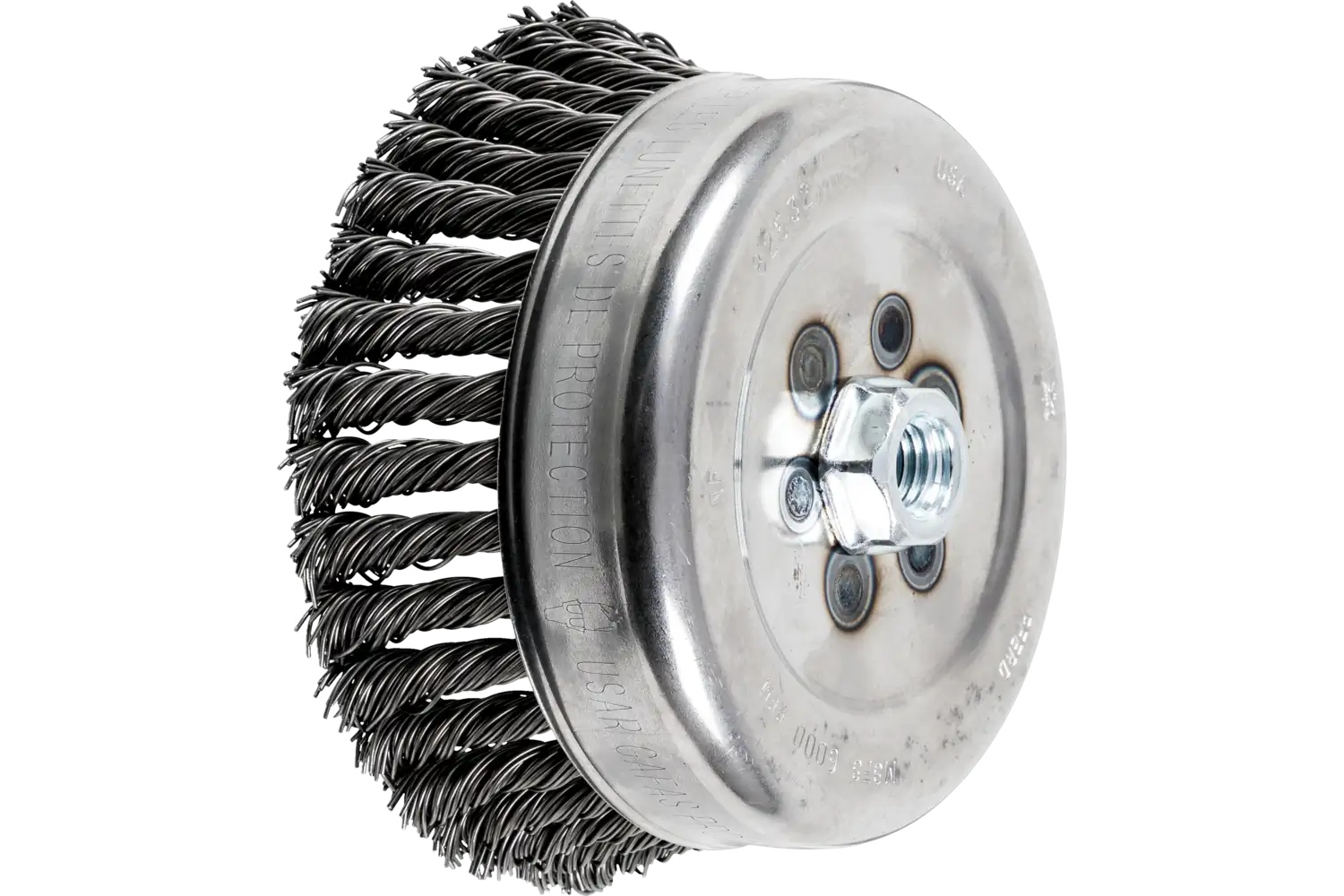 Picture of Pferd Knot Wire Cup Brush 6" Dia. .035 Carbon Steel 5/8-11" Thread